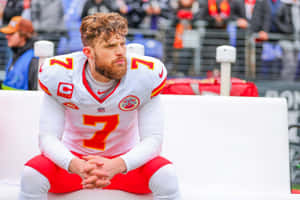 Focused Kicker Harrison Butker Wallpaper