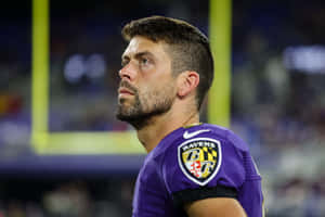 Focused Ravens Player Justin Tucker Wallpaper