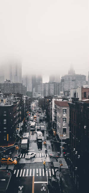 Foggy Aesthetic City Mobile Wallpaper