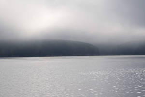 Foggy Lake In Lithuania Wallpaper