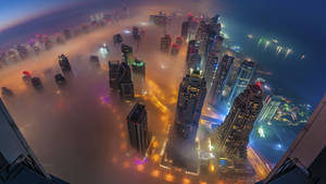 Foggy Skyscraper Hd Computer Wallpaper