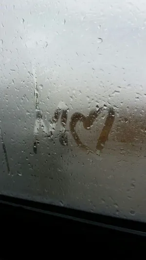 Foggy Window Letter M Wallpaper
