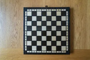 Foldable Checkers Board Wooden Background Wallpaper