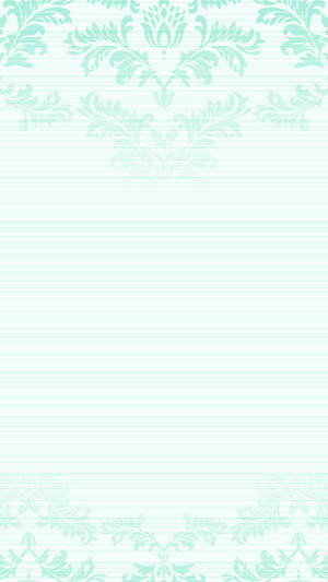 Foliage Border Mint Green Iphone Wallpaper