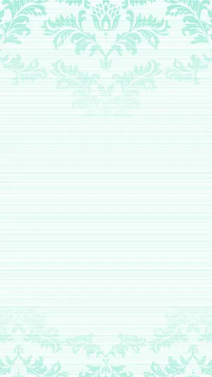 Foliage Border Mint Green Iphone Wallpaper