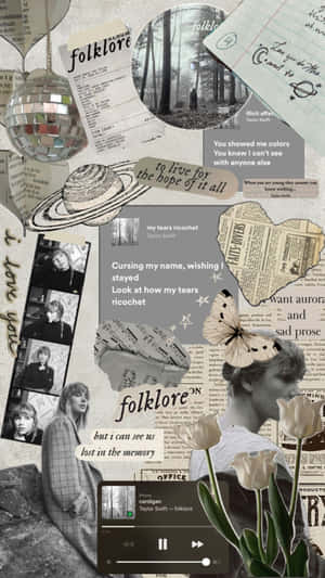 Folklore_ Aesthetic_ Collage Wallpaper