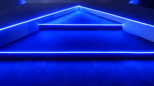 Follow The Blue Neon Lights Wallpaper