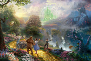 Follow The Yellow Brick Road To Discover The Magic Of The Wizard Of Oz! Wallpaper