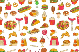 Food Pattern Background Wallpaper