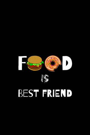 Food Quotes Black Mobile Wallpaper