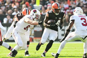 Football Action Running Back Evasion Wallpaper