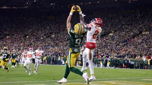 Football Catch Challengeat Stadium Wallpaper