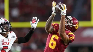 Football Catchin Action Michael Pittman Jr Wallpaper