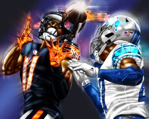 Football Faceoff Artistic Representation Wallpaper