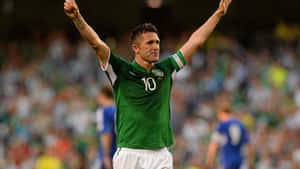 Football Galaxy Irish Player Robbie Keane Wallpaper