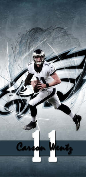 Football Galaxy Number 11 Carson Wentz. Wallpaper