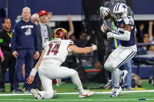 Football Interception Moment Wallpaper