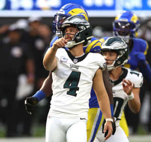 Football Kicker Signal During Game Wallpaper