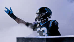 Football Player Brian Burns Entrance Smoke Wallpaper