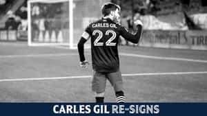 Football Player Carles Gil Re-signs Poster Wallpaper