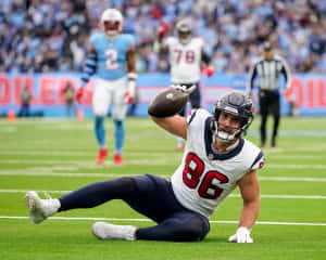 Football Player Celebrating Touchdown Wallpaper