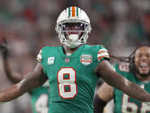 Football Player Celebration Moment Wallpaper