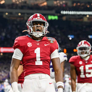 Football Player Celebration Moment Wallpaper