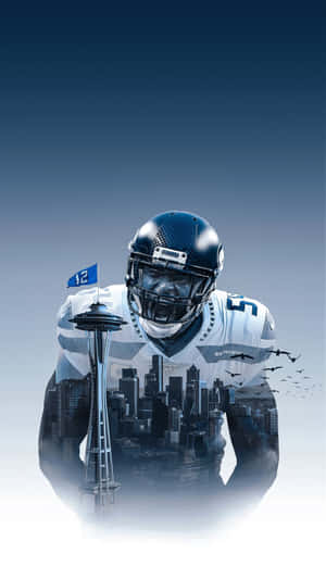 Football Player City Silhouette Wallpaper