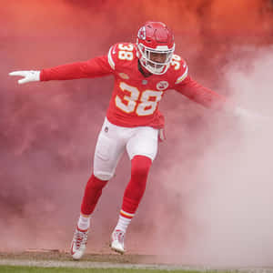 Football Player Entrance Red Smoke Wallpaper