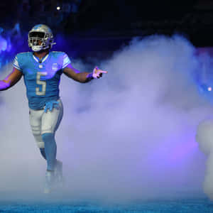 Football Player Entrance Smoke Wallpaper