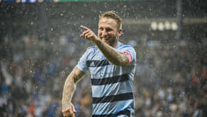 Football Player Johnny Russell At Children's Mercy Park Wallpaper