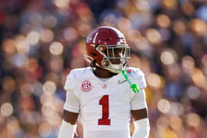 Football Player Number One Field Wallpaper