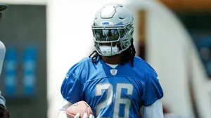 Football Player Number26 Detroit Lions Practice Wallpaper
