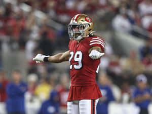 Football Player Number29 Red Uniform Wallpaper