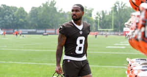 Football Player Number8 Training Session Wallpaper