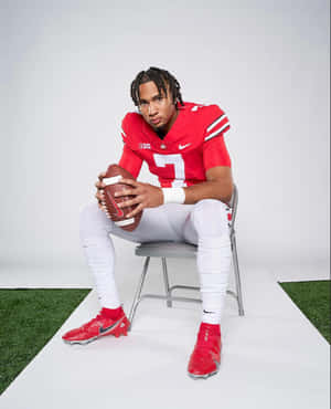 Football Player Portrait C J Stroud Wallpaper