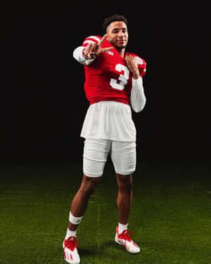 Football Player Portrait Pose Wallpaper