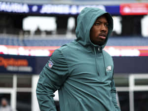 Football Player Pre Game Concentration Wallpaper