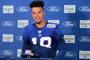 Football Player Press Conference Number10 Wallpaper