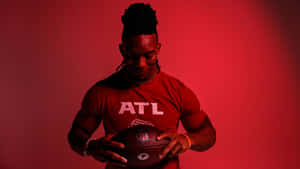 Football Player Red Backdrop Wallpaper