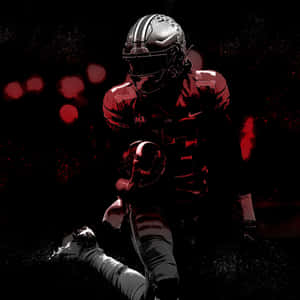 Football Player Red Black Artistic Portrait Wallpaper