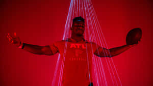 Football Player Red Lights Wallpaper