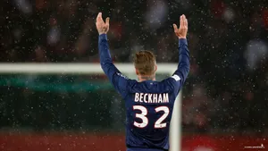 Football Players Hd Beckham Hands Up Wallpaper