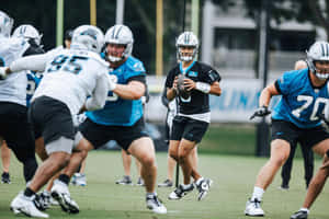 Football Quarterback Practice Drill Wallpaper