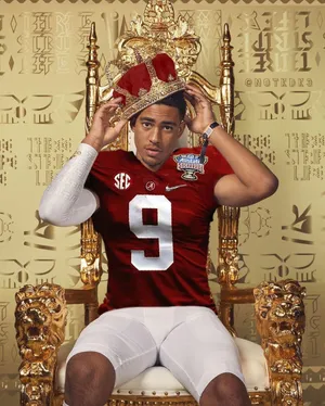 Football Royalty Themed Portrait Wallpaper