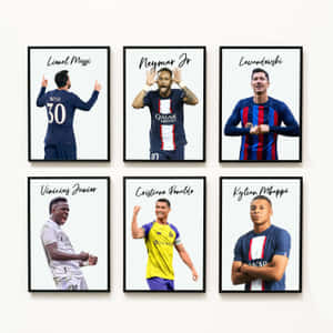 Football Stars Portraits Collection Wallpaper