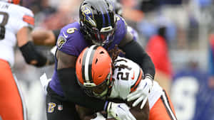 Football Tackle Moment Wallpaper