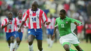 Footballer George Weah And Victor Moses Wallpaper