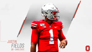 Footballer Justin Fields Rising To Stardom Wallpaper