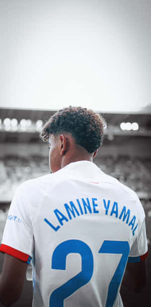 Footballer Lamine Yamal27 Jersey Wallpaper